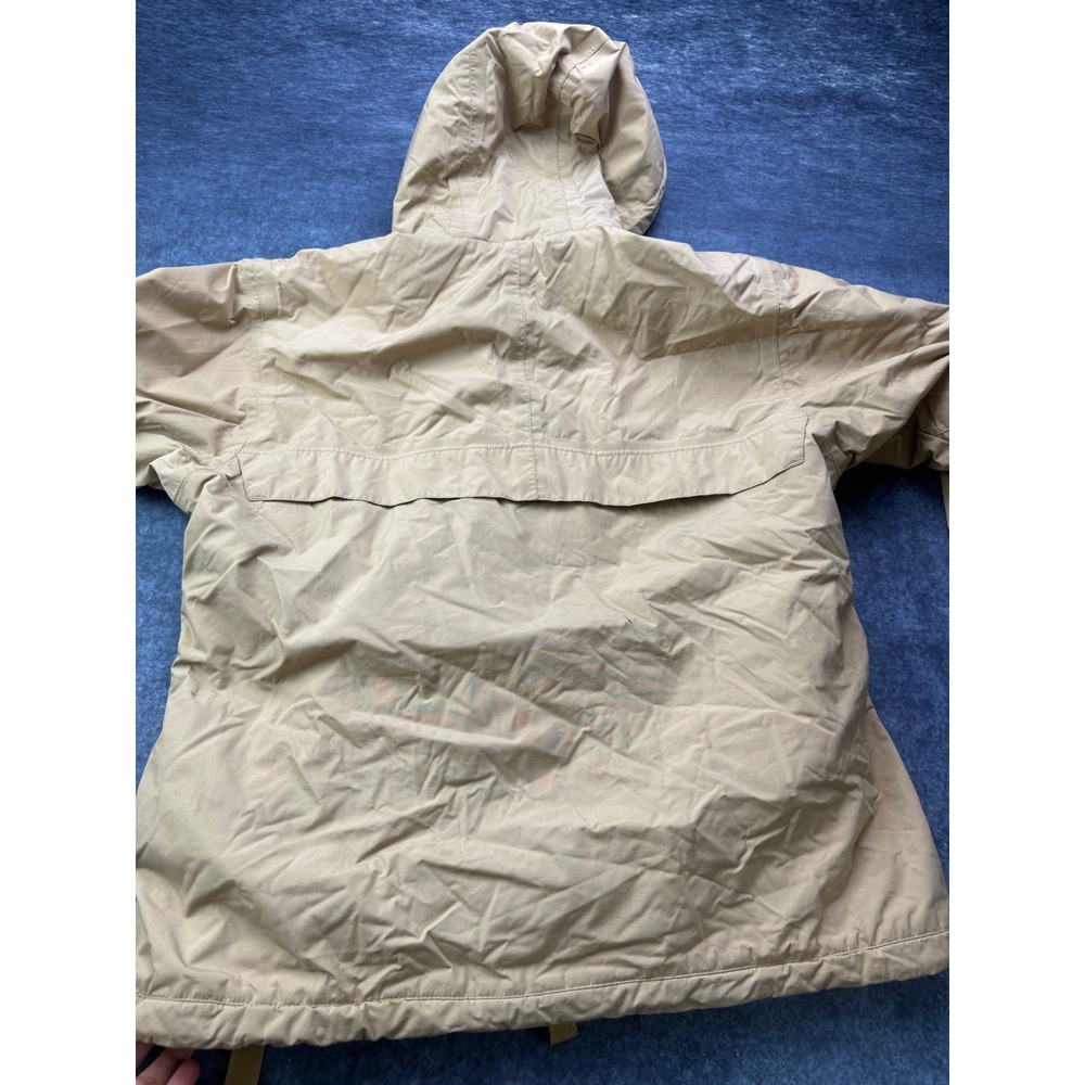 Burton Womens Snowboarding Jacket Tan Pink Logo Hooded Full Zip Size Medium M